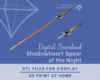 Shadowheart Spear der Nacht STL Files - Baldurs Gate 3 Cosplay Prop (Digitaler Download)