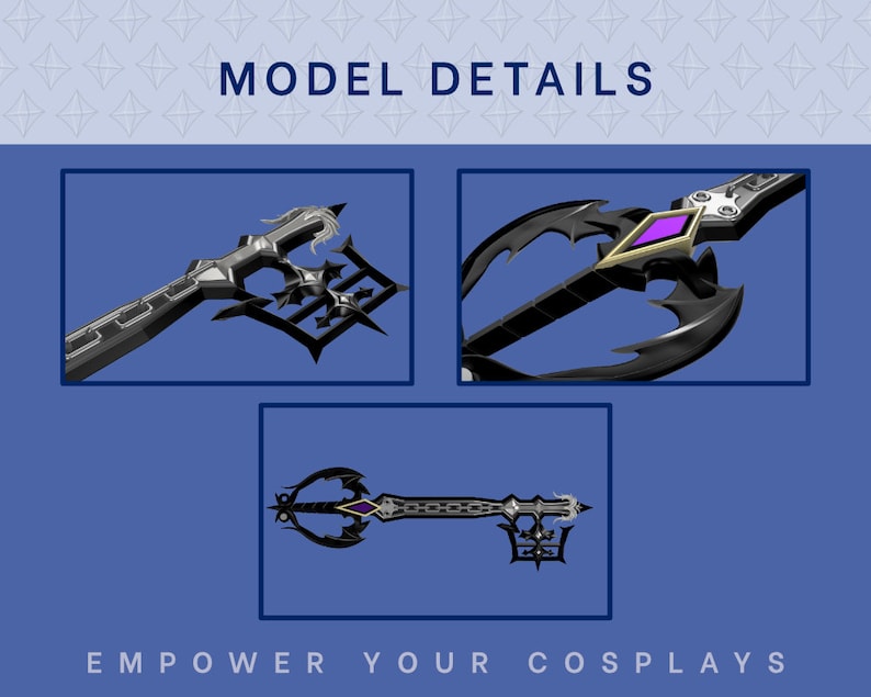 Oblivion Keyblade STL Files - Kingdom Hearts Cosplay Prop (digital ...