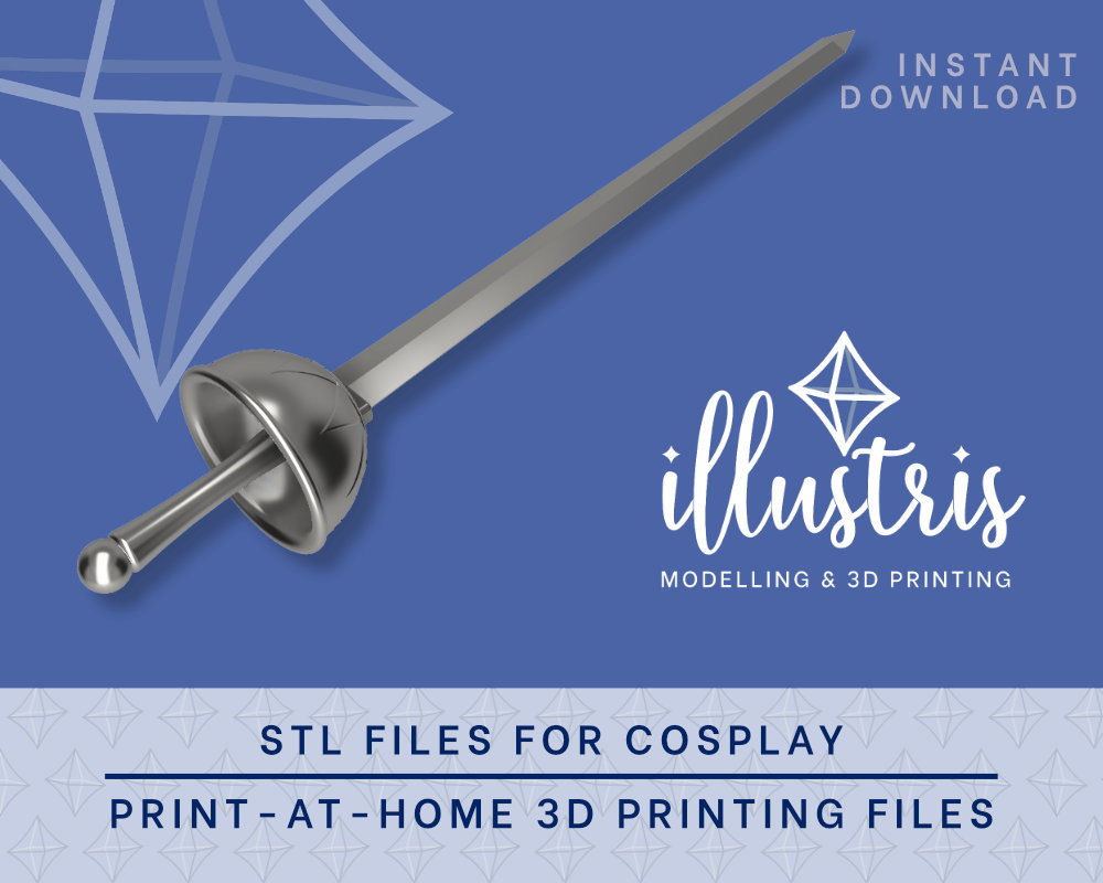 SWORDSMAN PEACH Sword STL Files [Princess Peach: Showtime!] Cosplay Prop | 3D Print files
