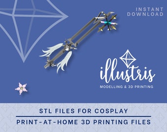 Oathkeeper Keyblade STL Files - Kingdom Hearts Cosplay Prop (Digital Download)