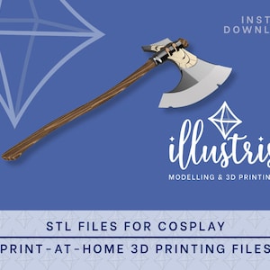 BOYD Iron Axe STL FILES [Fire Emblem: Radiant Dawn] Cosplay Prop | 3D Print files