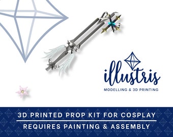 Oathkeeper Keyblade 3D Printed Kit - Kingdom Hearts Cosplay Prop