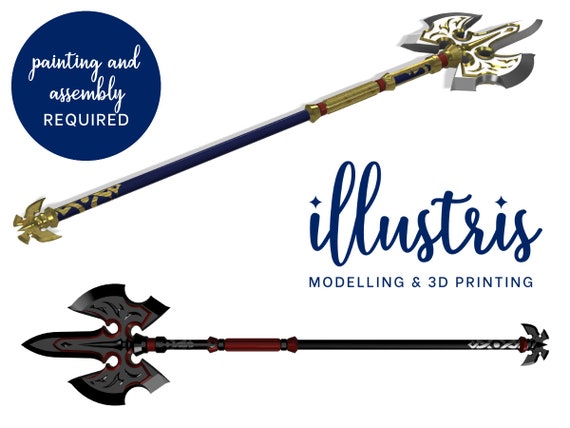 Royal Halberd 3D Printed Kit - Cosplay Prop - Etsy