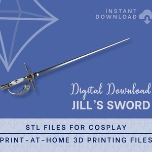 JILL Sword STL Files [Final Fantasy XVI] Cosplay Prop | 3D Print files