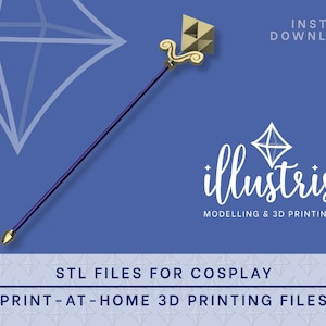 HILDA Staff STL Files [The Legend of Zelda: A Link Between Worlds] Cosplay Prop | 3D Print files