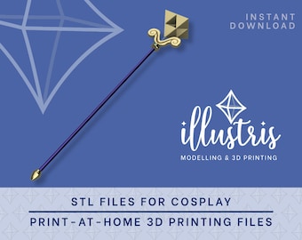 Hilda Staff STL Files - Zelda A Link Between Worlds Cosplay Prop (Digital Download)