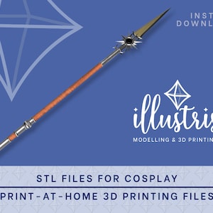 SHADOWHEART Spear of the Night STL FILES [Baldur&#39;s Gate 3] Cosplay Prop | 3D Print files