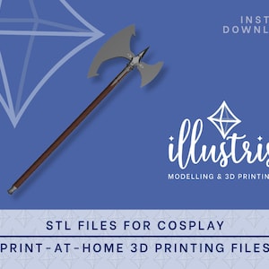 KARLACH Starter Axe STL FILE (Baldur's Gate 3) Cosplay Prop | 3D Print files
