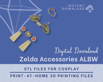 Zelda A Link Between Worlds Accessories STL Files - Legend of Zelda Cosplay Accessory (Digital Download)
