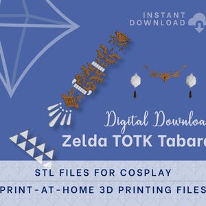 Zelda Zonai Tabard-tillbehör STL-filer - Zelda Tears of the Kingdom Cosplay (digital nedladdning)
