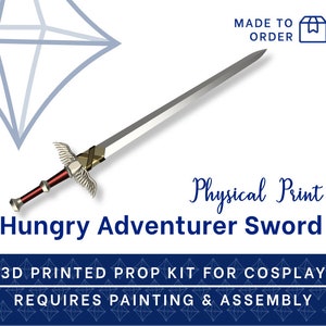 Hungry Adventurer Sword 3D PRINTED KIT Cosplay Prop