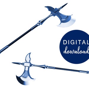 DEDUE Silver Axe STL FILES [Fire Emblem: Three Houses] Cosplay Prop | 3D Print files