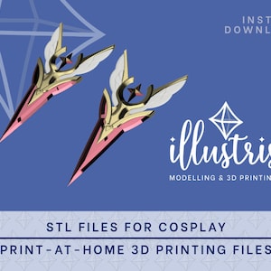 KAI&#39;SA Star Guardian Knives STL Files [League of Legends] Cosplay Prop | 3D Print files