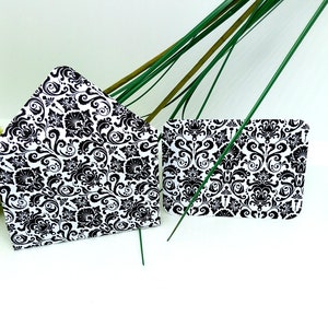 Carte condoléances | enveloppe assortie | motifs entrelacs | noir OU blanc*
