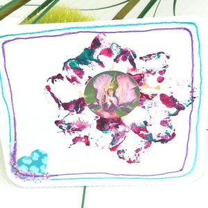 Flower card*camellia*|flower birthday card*camellia imprint*|party card*fairy flower*| event card