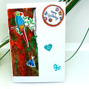 Carte anniversaire "happy birthday" | carte anniversaire OU (nature OU perroquet) | carte joyeux anniversaire papillons OU coeurs