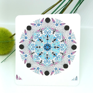 Carte MANDALA prêt à offrir| Carte anniversaire mandala| Carte fête mandala