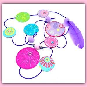 Paper garland, birth gift, children&#39;s room decoration, baby girl birth mobile