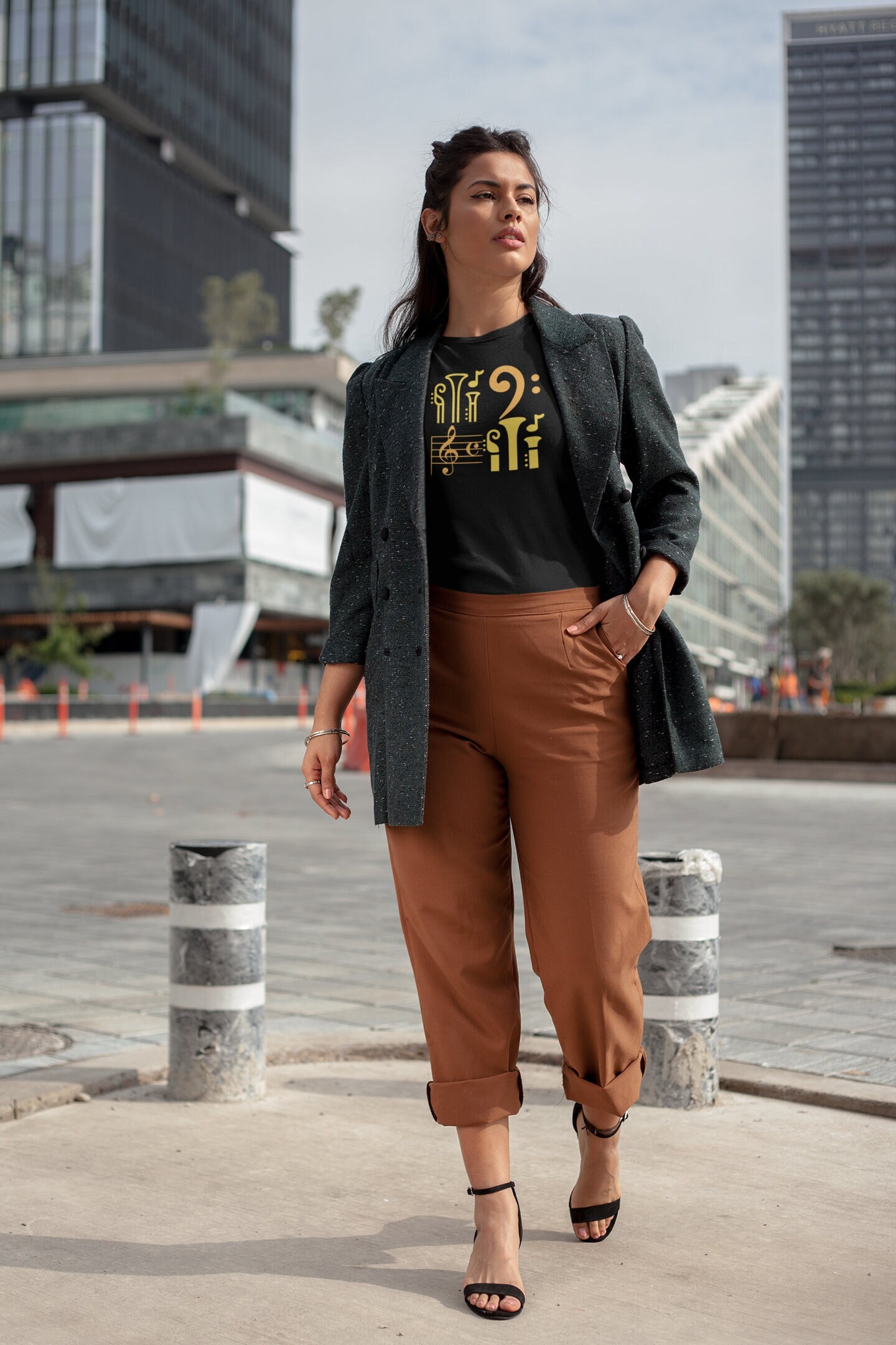 Music Notes Graphic Tee Musical 