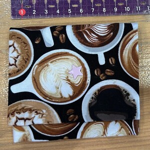 Kleines hübsches,  Stoffportemonnaie, Geldbörse für Kaffeeliebhaber, Unikat, Kaffeemotiv