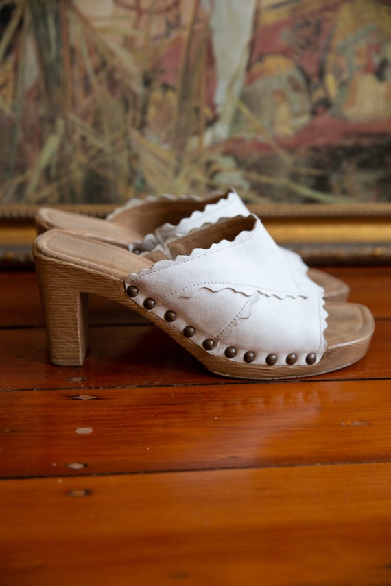 1980s wooden clogs