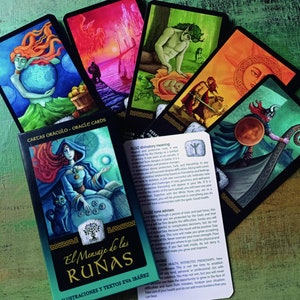 CARTES ORACLE RUNES -Tarot Viking Runes - texte en anglais -