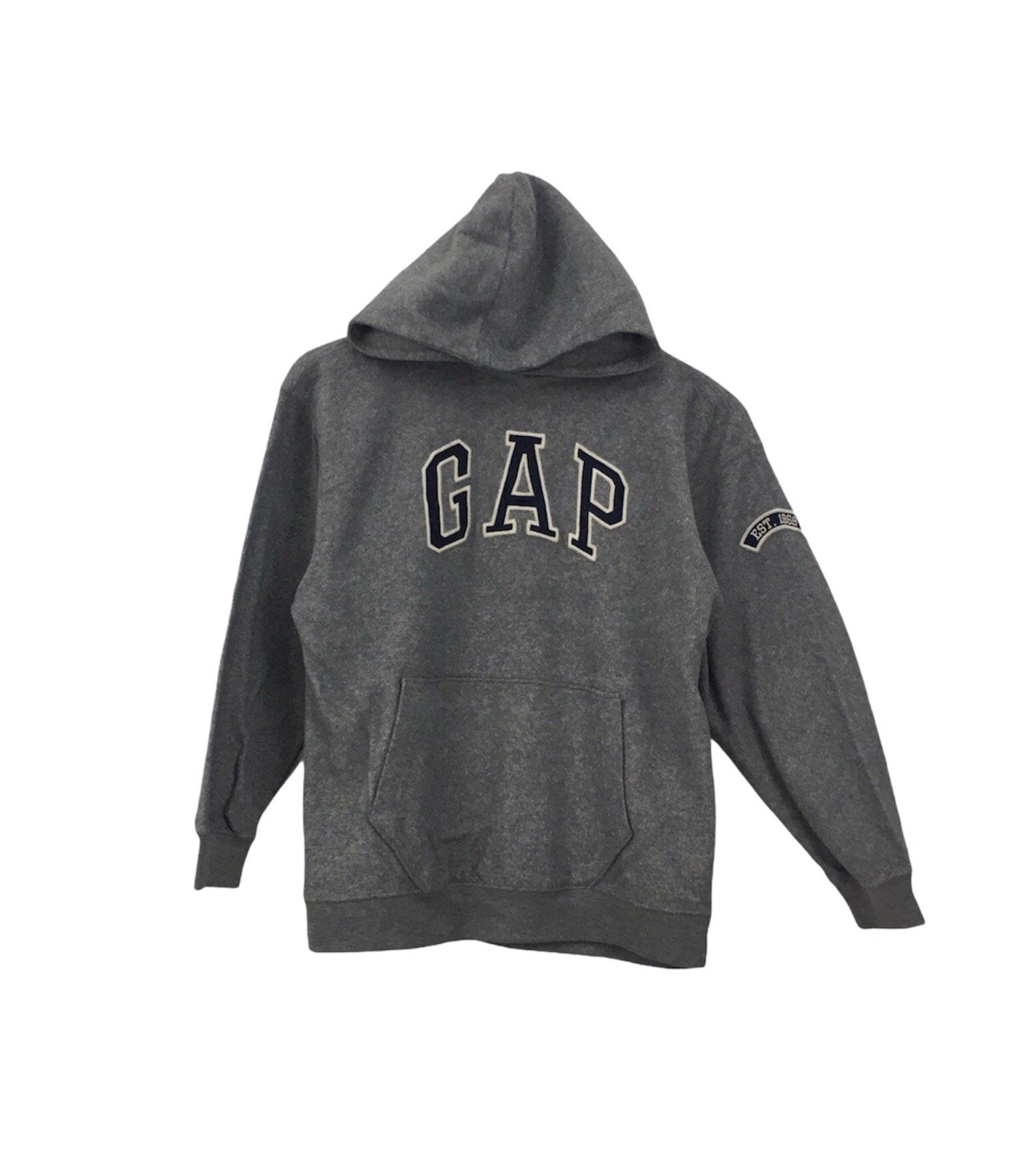 Vintage Grey GAP Est. 1969 Hoodie Big Embroidered Spell Out Etsy
