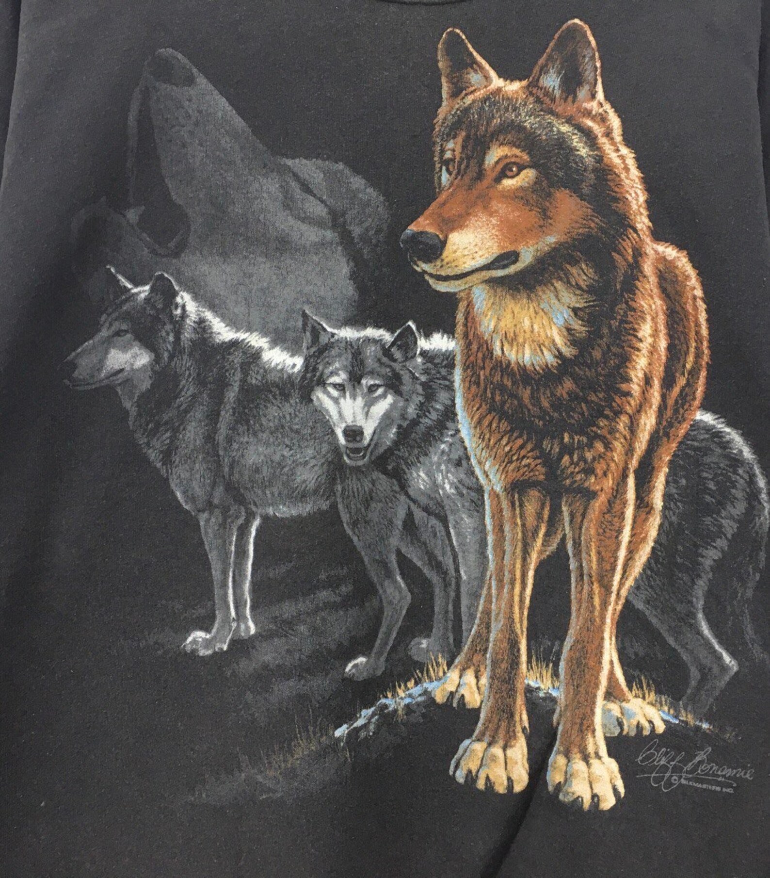 Vintage 90s Hanes Wolf Crewneck Sweatshirt Big Printed Wolves - Etsy UK