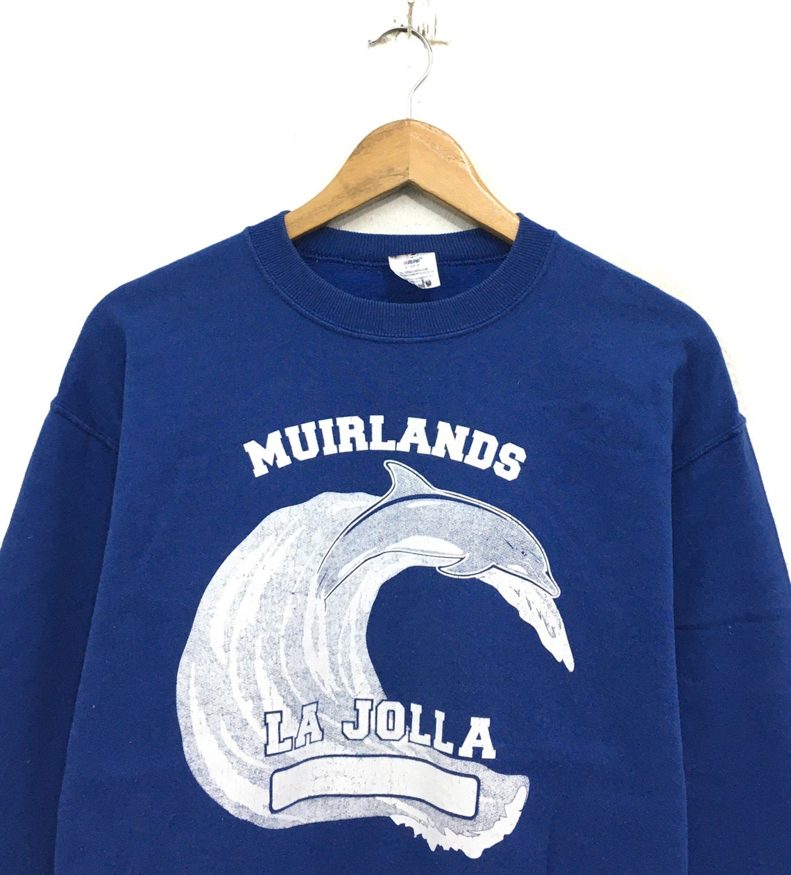Muirlands LA Jolla Crewneck Sweatshirt Big Print Spell Out Etsy
