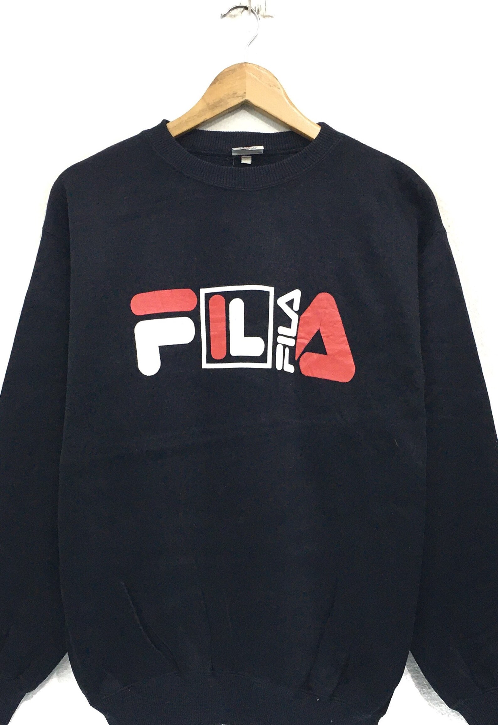 Vintage Fila Crewneck Sweatshirt Jumper Big Logo Spell Out | Etsy