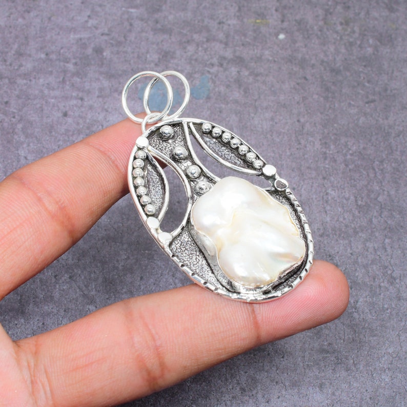 FREE GIFT BOX Blister Pearl Women 925 Sterling Silver Pendant FREE GIFT BOX Blister Pearl Women 925 Sterling Silver Pendant