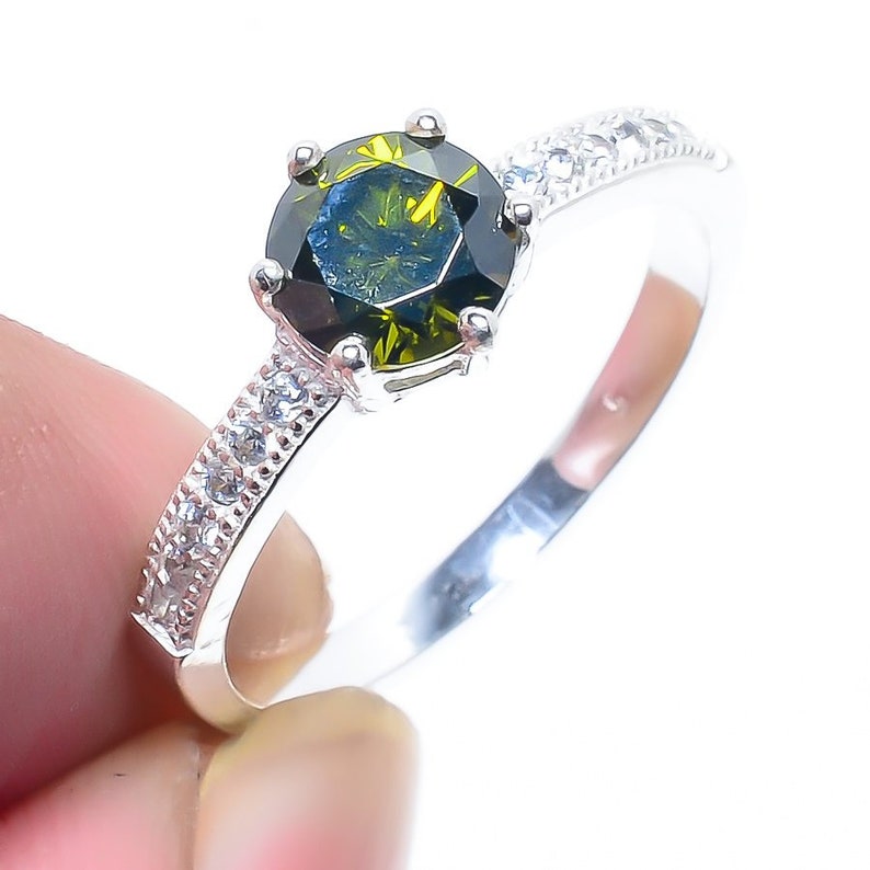 Peridot Gemstone Handmade 925 Sterling Silver Jewelry Ring Size 6 *Gemstone *Statement *Bridal *Wedding *Natural *Thin *Gift For Her