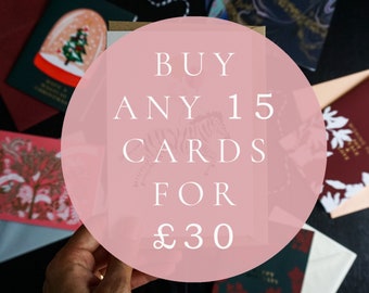 Greeting Card Bundle: Mix & Match A6 Cards, 15 Designs