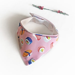 Sushi Lover Pink Cat/Dog Bandana image 1