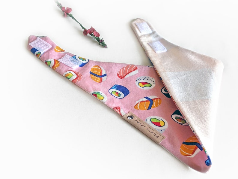 Sushi Lover Pink Cat/Dog Bandana image 3