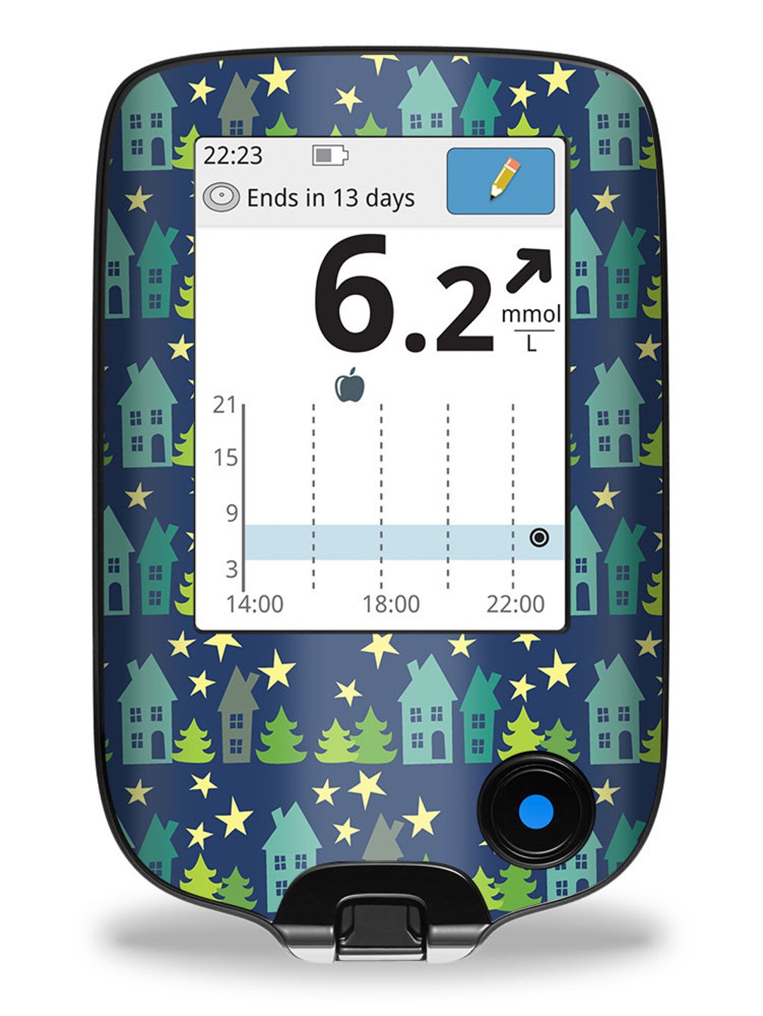 Sticker for Freestyle Libre 2 & 3 Reader Winter City Mydili Diabetes ...
