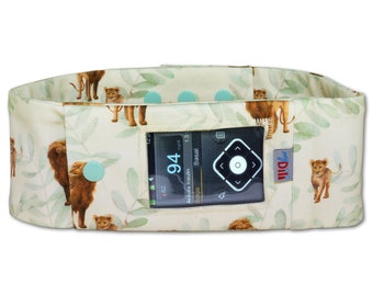 Belly belt belly band pump bag for insulin pumps lions and leaf tendrils myDili diabetes accessories