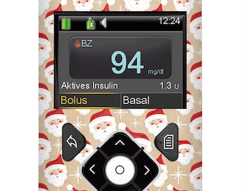 Pegatina para bomba de insulina Medtronic Minimed Divertido Papá Noel myDili accesorios para diabetes