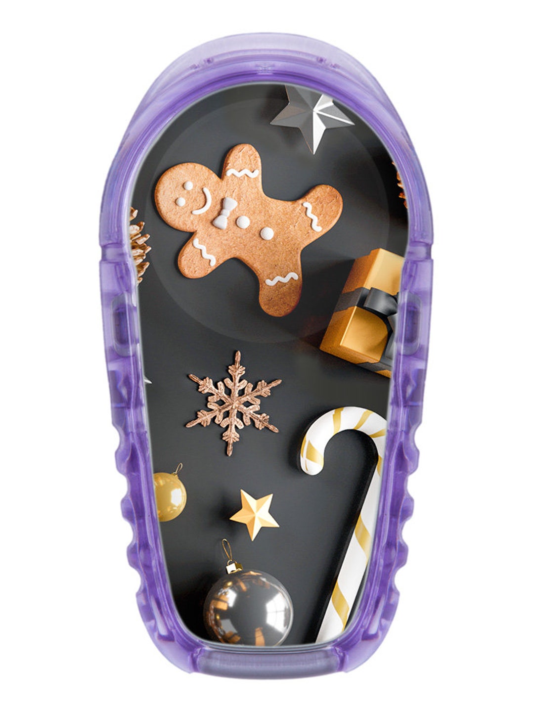 Sticker for Dexcom G6 Sensor 2x Golden Christmas Mydili Diabetes ...