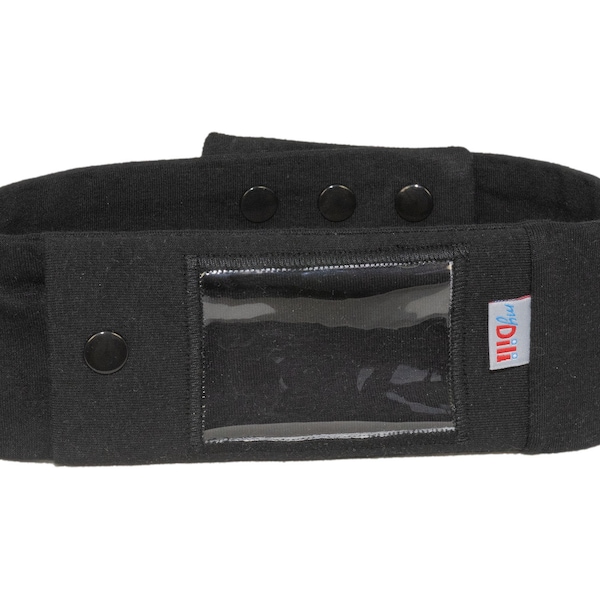 Ceinture ventrale pour pompe à insuline UNI - noir accessoires pour diabète myDili