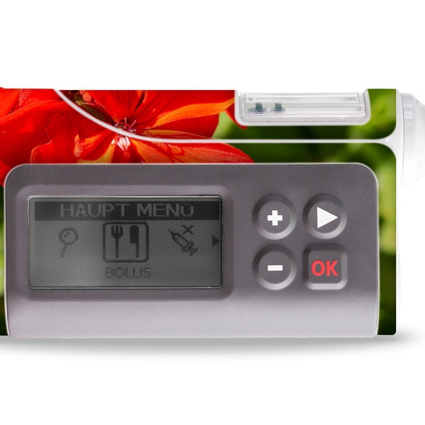 Sticker for DANA R RS insulin pump flower red myDili diabetes accessories