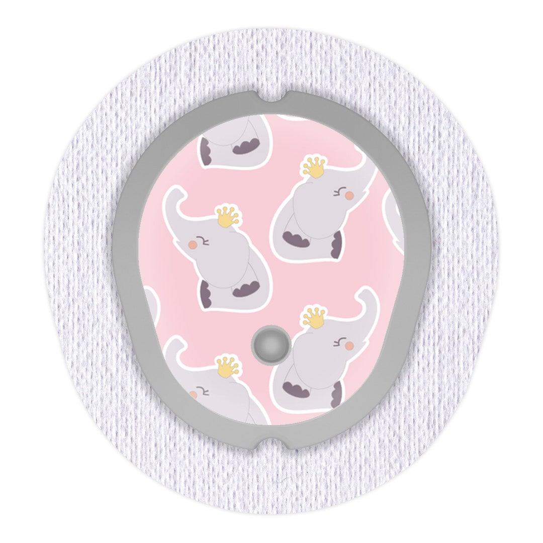 Sticker for Dexcom G7 Sensor 2x Pink Elephants Mydili Diabetes ...