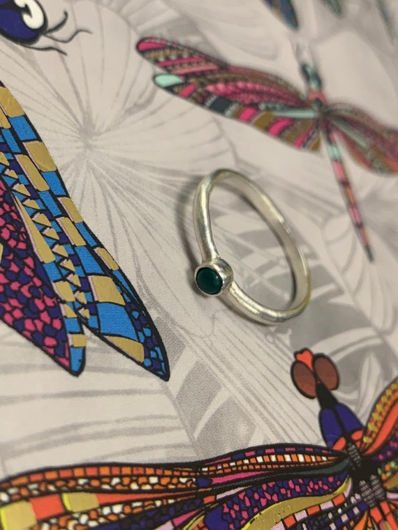 Vintage ring solid silver ring stacking ring 925 … - image 2