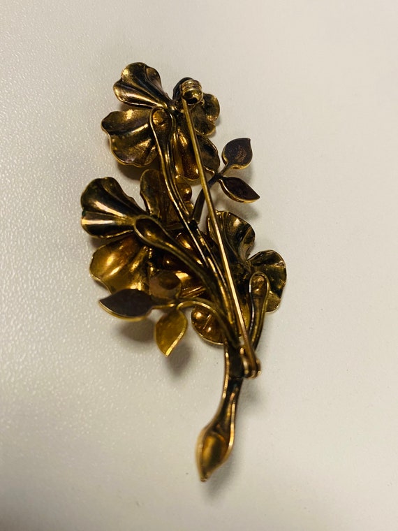 KOLLMAR & JOURDAN Brooch rolled gold brooch 1950s… - image 5