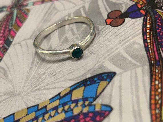 Vintage ring solid silver ring stacking ring 925 … - image 3