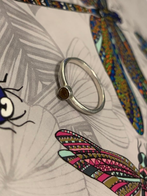 Vintage ring solid silver 925 ring stacking ring … - image 5