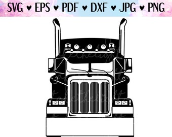 Truck Driver SVG, Semi 18 Wheeler Cut Files, Just A Woman Who Loves Her Truck Driver, Boys Summer Peterbilt Semi Truck Flag Decal