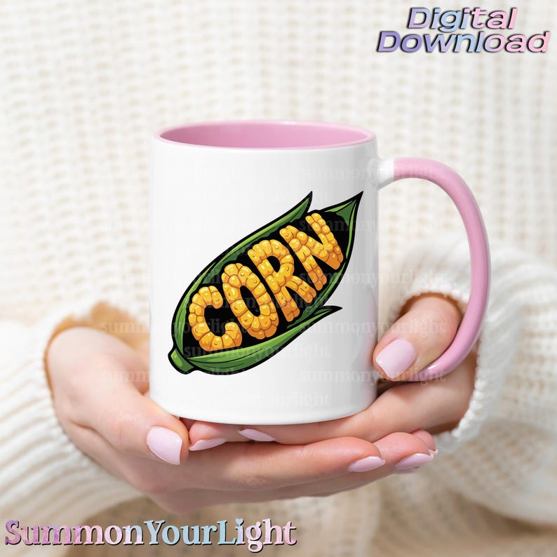 Corn Word Design Corn Word Shape SVG PNG, Vegetable Typography Clipart, Farm Harvest ...
