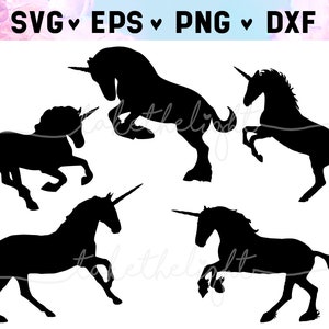 Cute Unicorn Clipart, Unicorn Bundle SVG, Unicorn Birthday Girl svg, Laser Cut Unicorn svg | Commercial Use