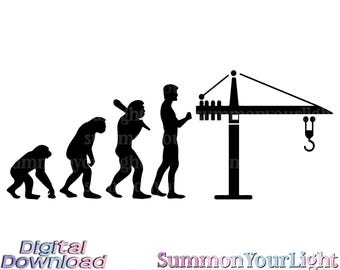 Kran SVG-Dateien: Turm Kranführer Clipart für Cricut (kommerzielle Nutzung)